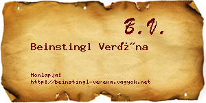Beinstingl Veréna névjegykártya